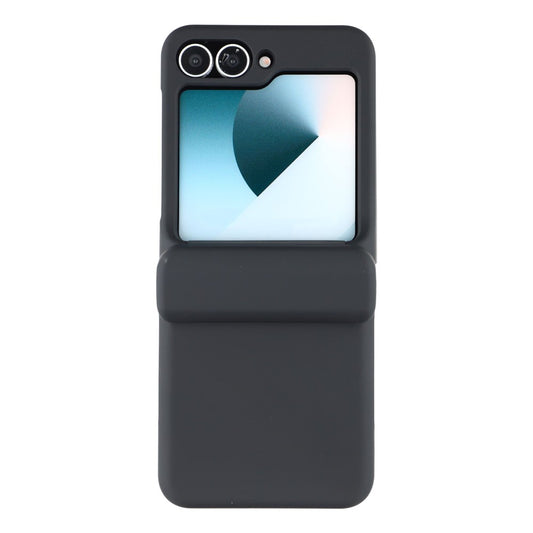 For Samsung Galaxy Z Flip7 5G Case Spring Hinge PC Folding Phone Cover with Card Slot - Black