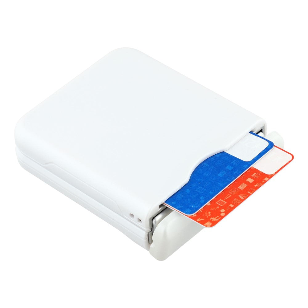 For Samsung Galaxy Z Flip7 5G Case Spring Hinge PC Folding Phone Cover with Card Slot - White