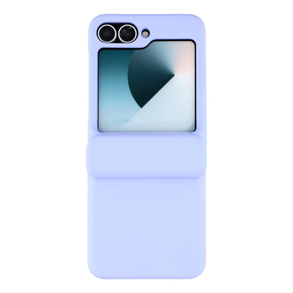 For Samsung Galaxy Z Flip7 5G Case Spring Hinge PC Folding Phone Cover with Card Slot - Purple