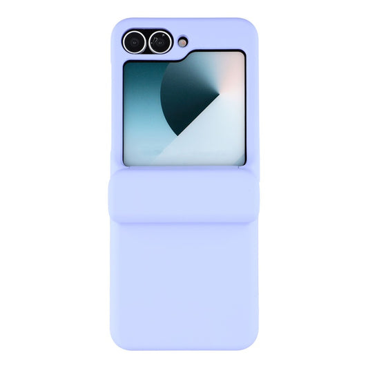 For Samsung Galaxy Z Flip7 5G Case Spring Hinge PC Folding Phone Cover with Card Slot - Purple