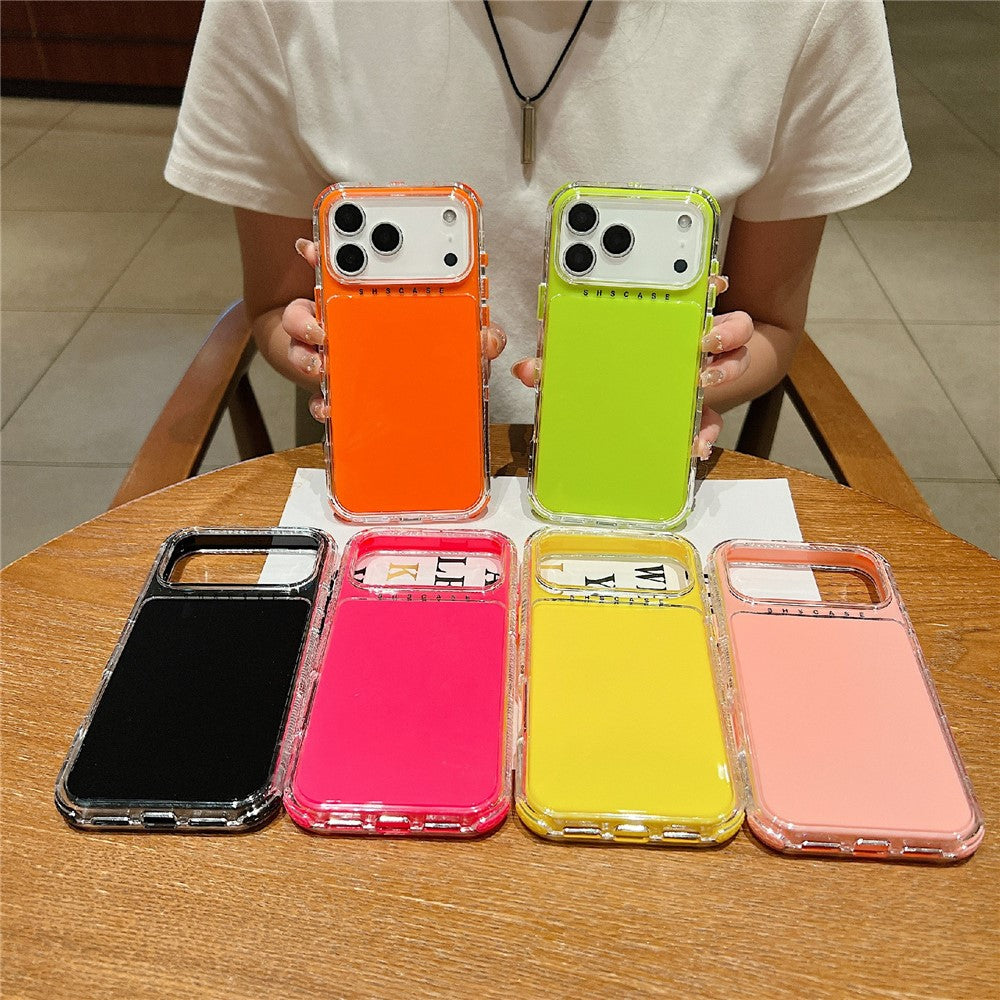 For iPhone 17 Pro Max Case 3-in-1 Drop-Proof PC + TPU Phone Cover - Yellow