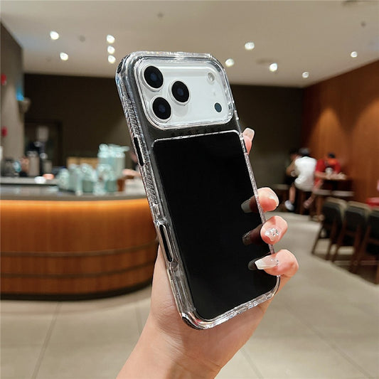 For iPhone 17 Pro Max Case 3-in-1 Drop-Proof PC + TPU Phone Cover - Black