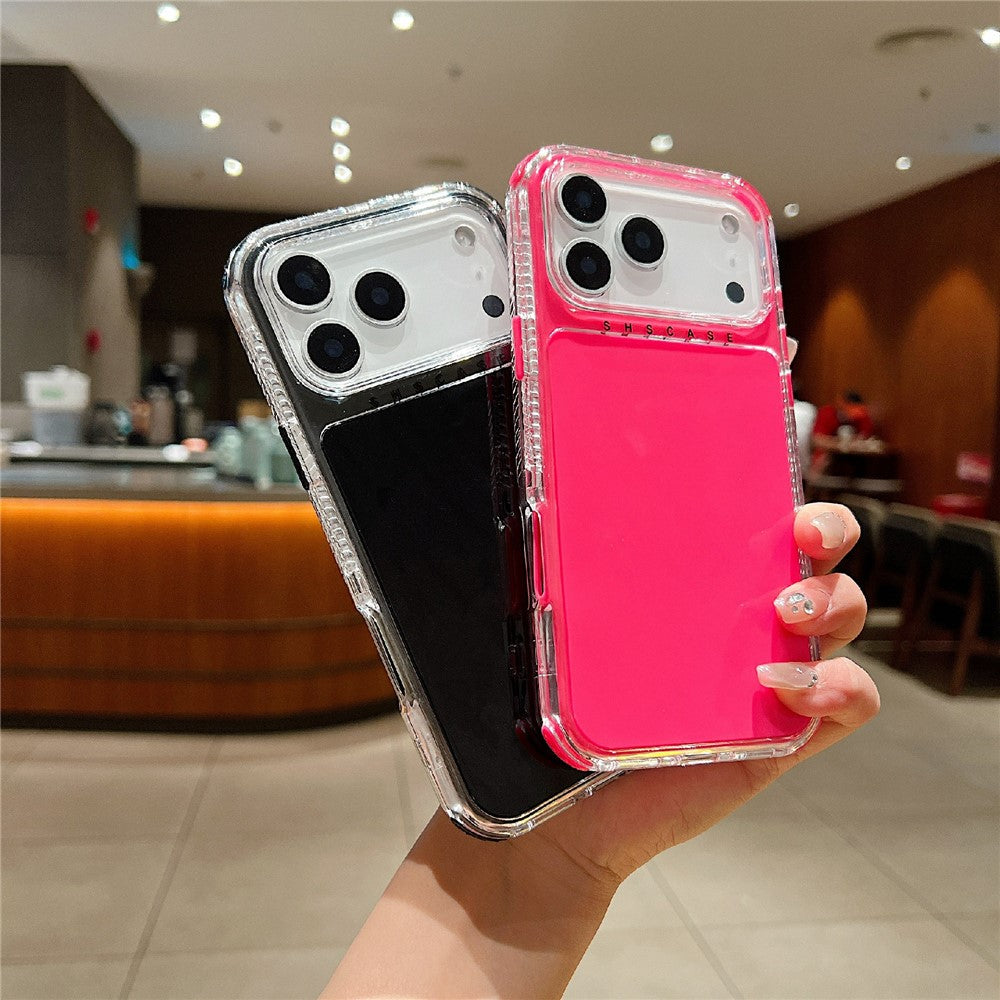 For iPhone 17 Pro Max Case 3-in-1 Drop-Proof PC + TPU Phone Cover - Black