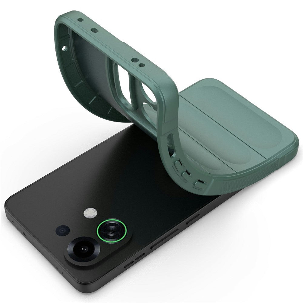 For Oppo K13 Turbo 5G Case Anti-Drop Soft TPU Rugged Phone Back Cover - Green