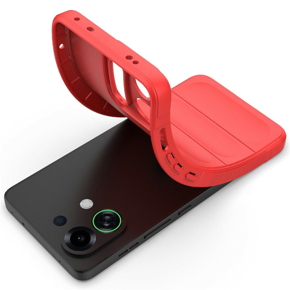 For Oppo K13 Turbo 5G Case Anti-Drop Soft TPU Rugged Phone Back Cover - Red