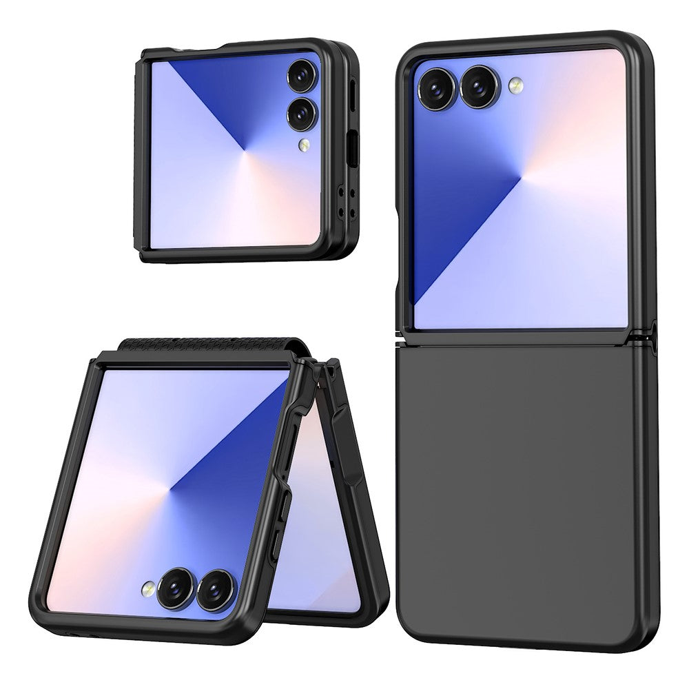 For Samsung Galaxy Z Flip7 5G Case Shockproof TPU PC Slim Phone Cover Skin-Touch - Black