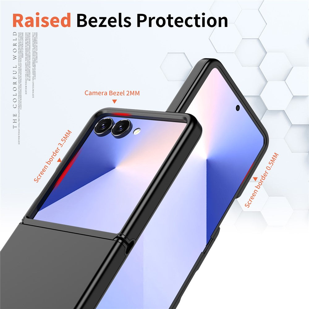 For Samsung Galaxy Z Flip7 5G Case Shockproof TPU PC Slim Phone Cover Skin-Touch - Black