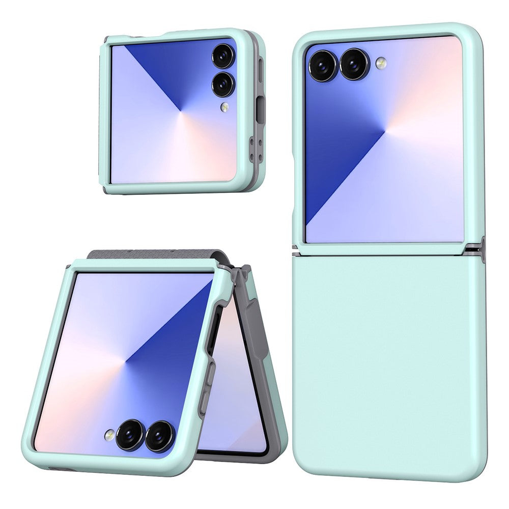 For Samsung Galaxy Z Flip7 5G Case Shockproof TPU PC Slim Phone Cover Skin-Touch - Mint Green