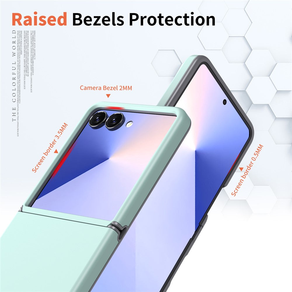 For Samsung Galaxy Z Flip7 5G Case Shockproof TPU PC Slim Phone Cover Skin-Touch - Mint Green