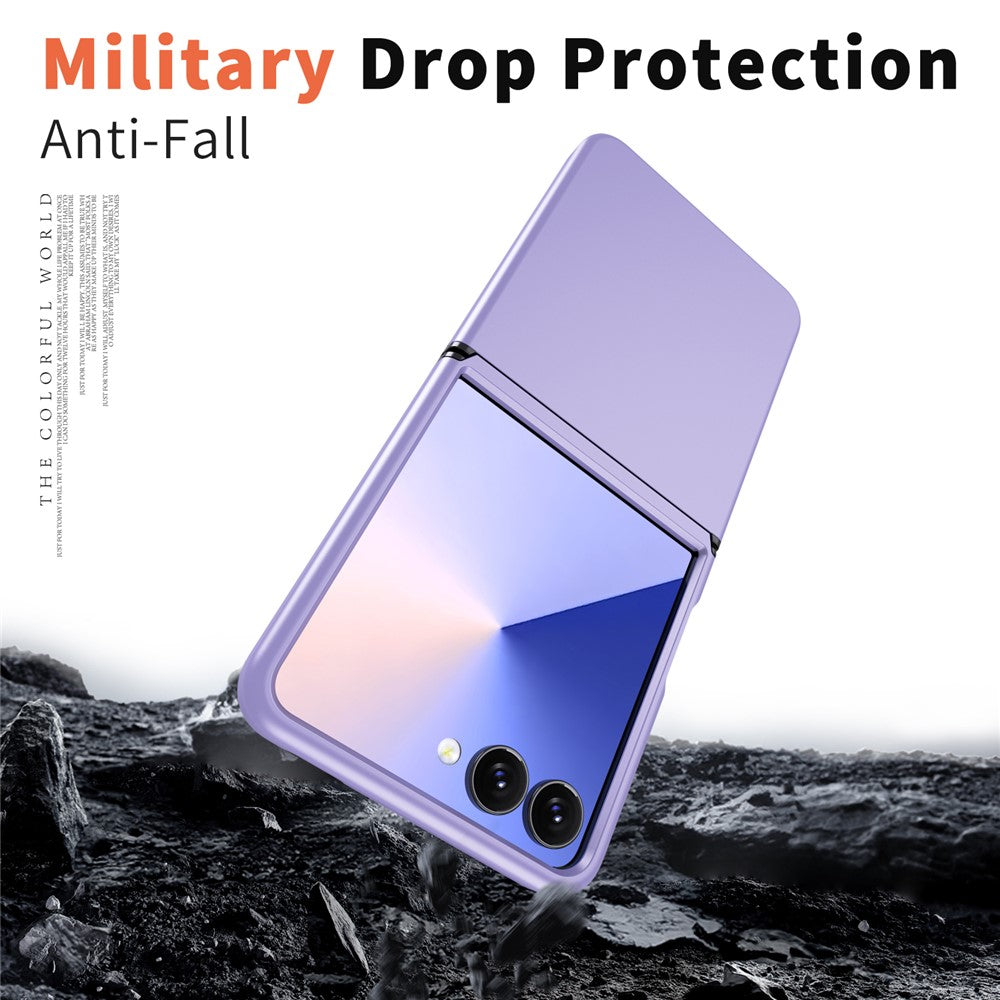 For Samsung Galaxy Z Flip7 5G Case Shockproof TPU PC Slim Phone Cover Skin-Touch - Purple
