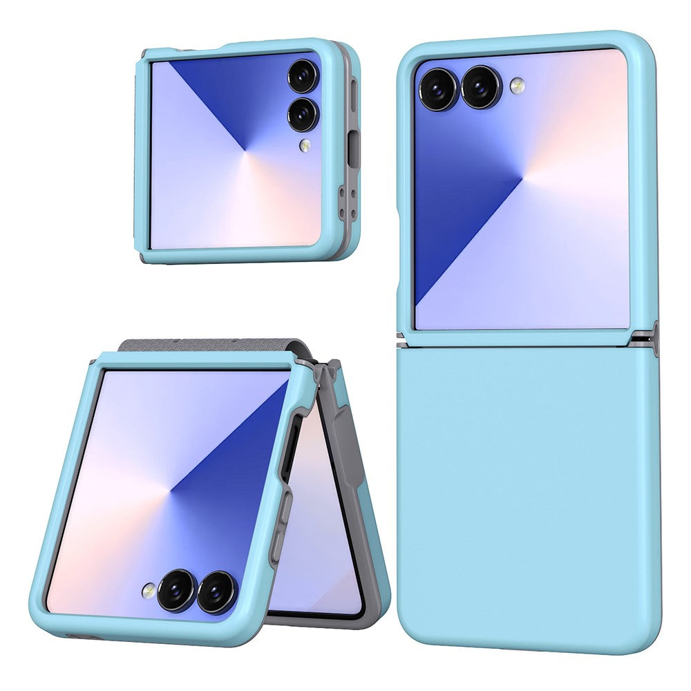 For Samsung Galaxy Z Flip7 5G Case Shockproof TPU PC Slim Phone Cover Skin-Touch - Baby Blue