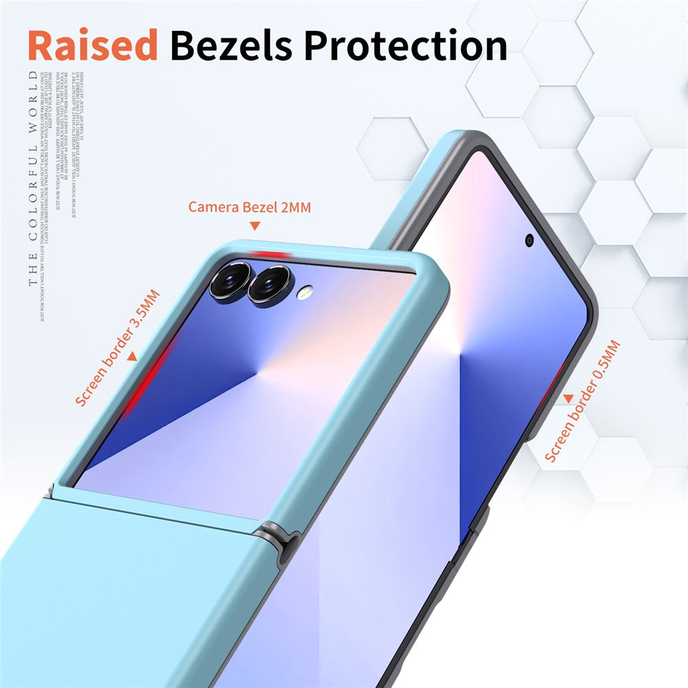 For Samsung Galaxy Z Flip7 5G Case Shockproof TPU PC Slim Phone Cover Skin-Touch - Baby Blue