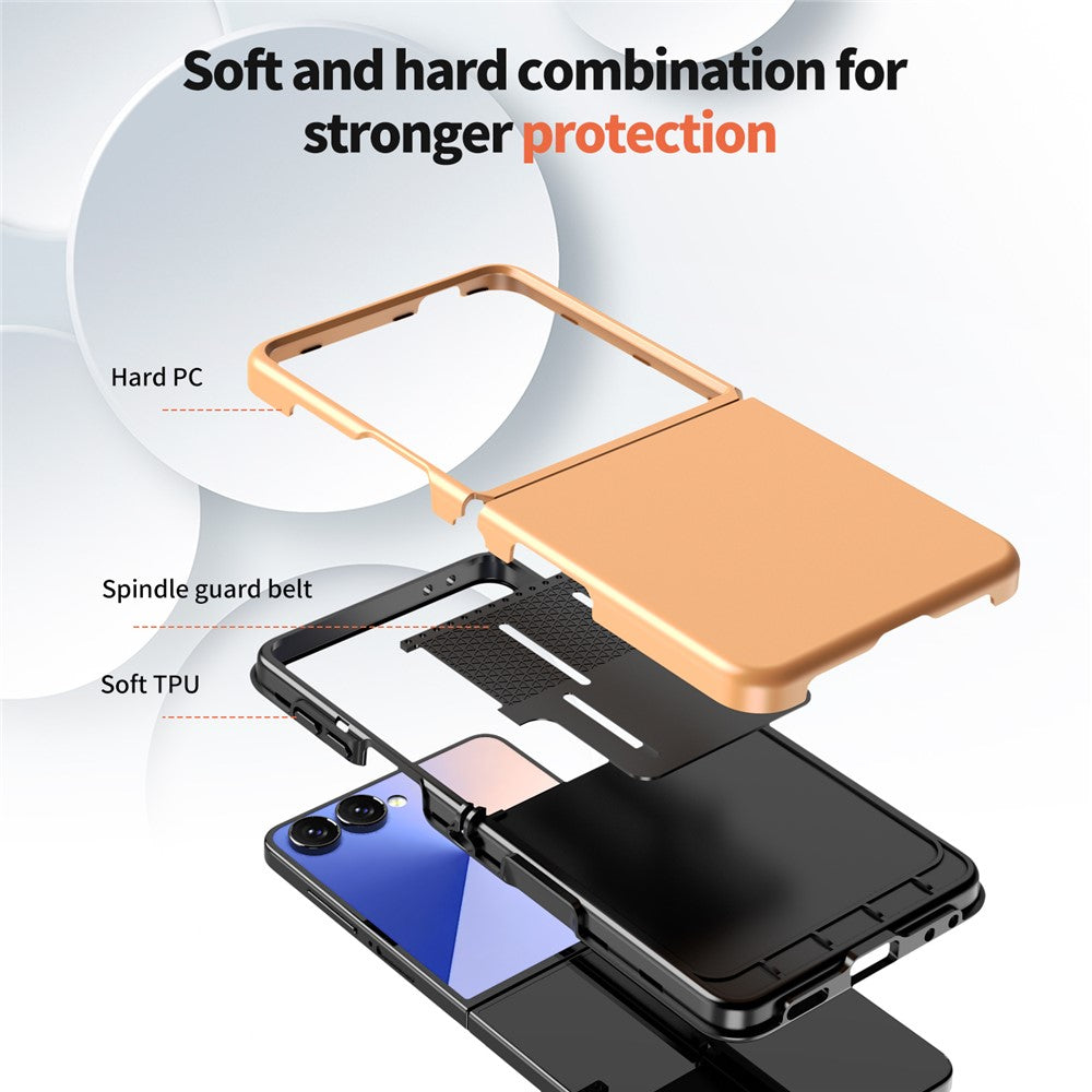 For Samsung Galaxy Z Flip7 5G Case Shockproof TPU PC Slim Phone Cover Skin-Touch - Hot Pink