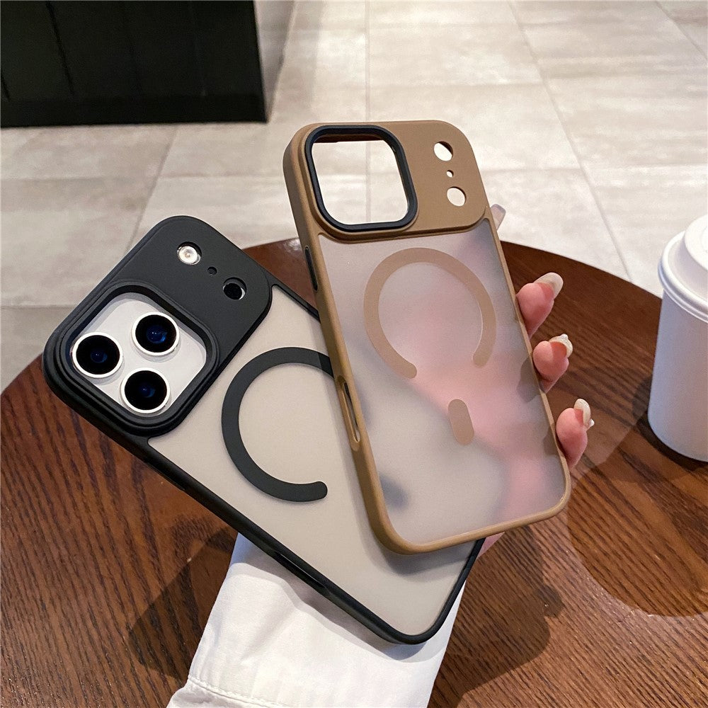 For iPhone 17 Pro Max Case Compatible with MagSafe Skin-Touch Matte Anti-Drop TPU + PC Phone Cover - Black
