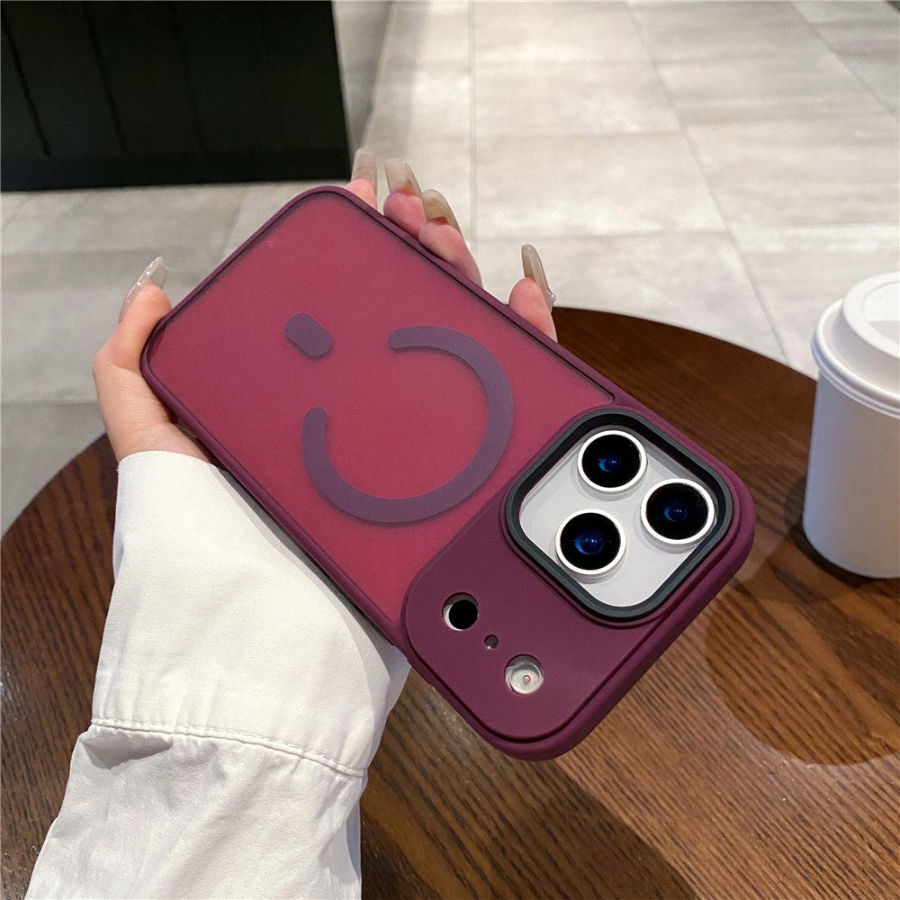 For iPhone 17 Pro Max Case Compatible with MagSafe Skin-Touch Matte Anti-Drop TPU + PC Phone Cover - Wine Red
