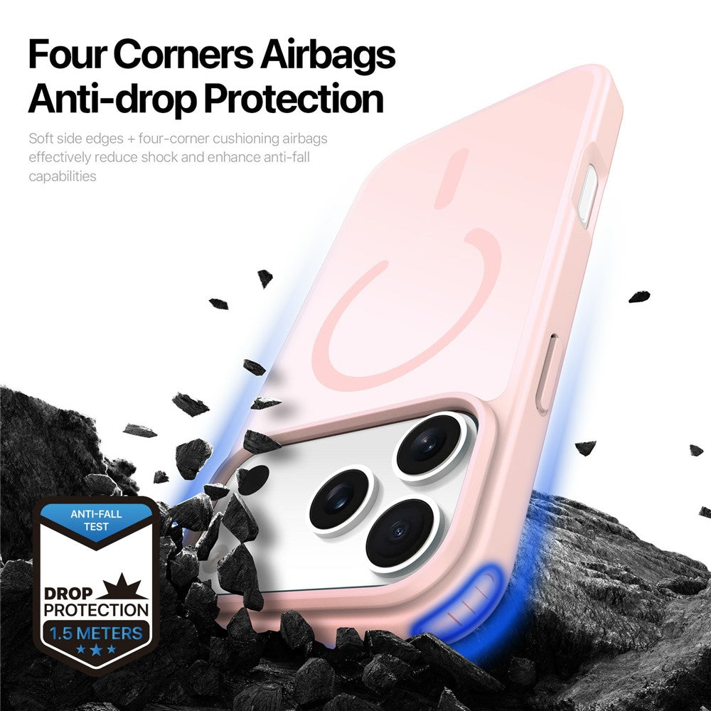DUX DUCIS Yind Series For iPhone 17 Pro Max Case TPU + PC Matte Phone Cover Compatible with MagSafe - Light Pink