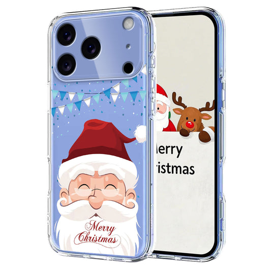 For iPhone 17 Pro Max Case Christmas Themed Pattern Printing TPU Phone Back Cover - Santa Claus