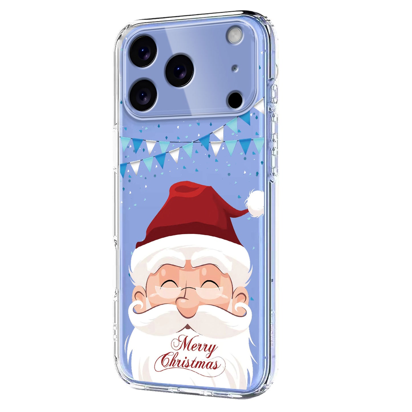 For iPhone 17 Pro Max Case Christmas Themed Pattern Printing TPU Phone Back Cover - Santa Claus