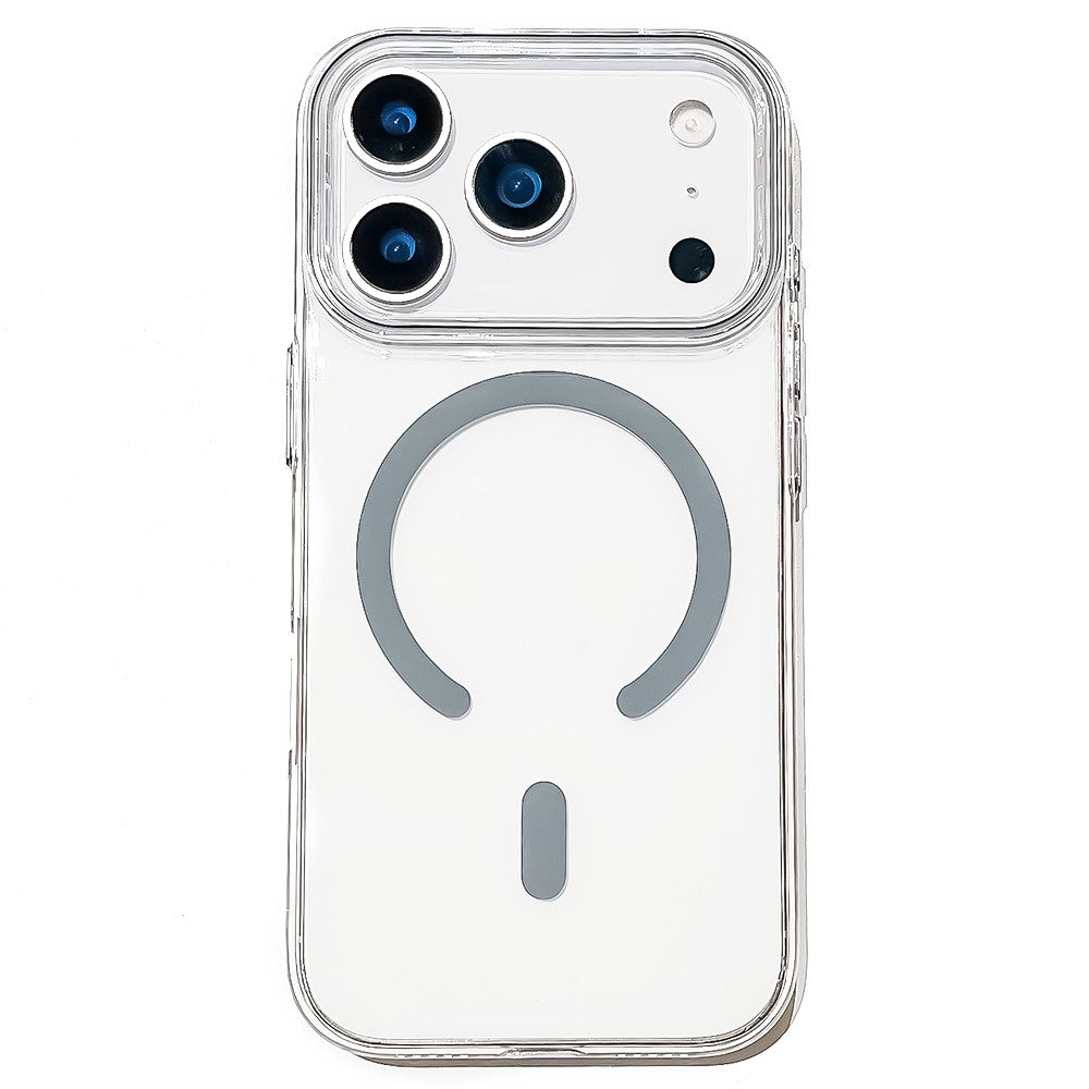 For iPhone 17 Pro Max Case Compatible with MagSafe Protective TPU + PC Phone Cover - Titanium Grey