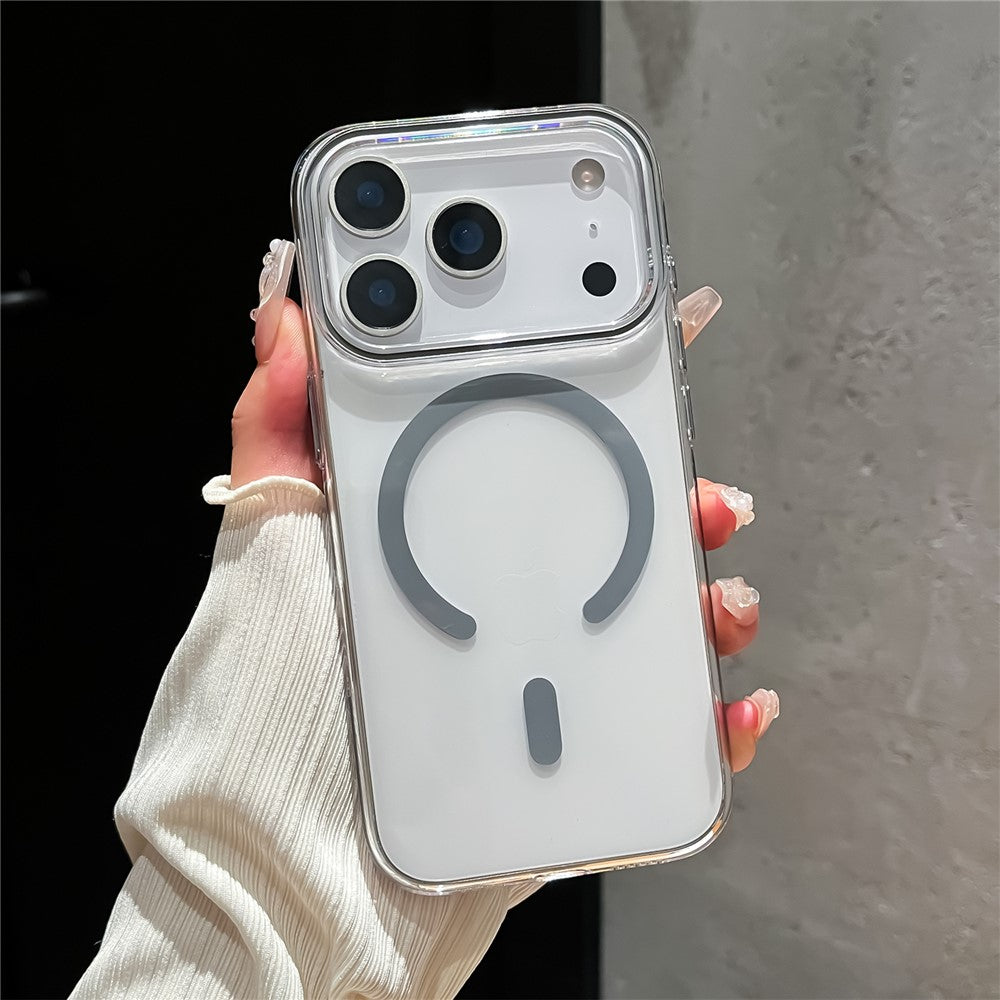 For iPhone 17 Pro Max Case Compatible with MagSafe Protective TPU + PC Phone Cover - Titanium Grey