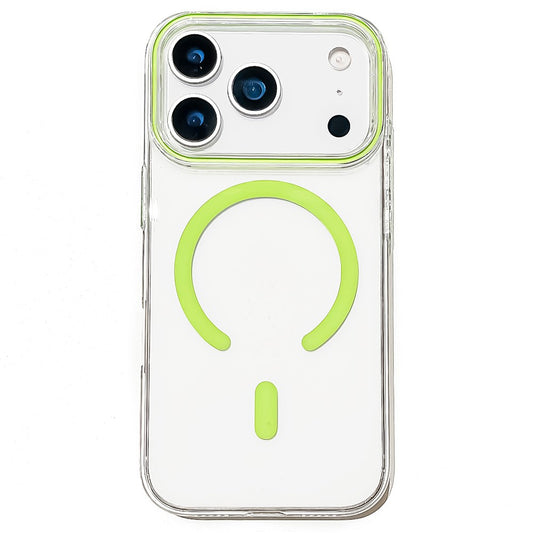 For iPhone 17 Pro Max Case Compatible with MagSafe Protective TPU + PC Phone Cover - Fluorescent Green