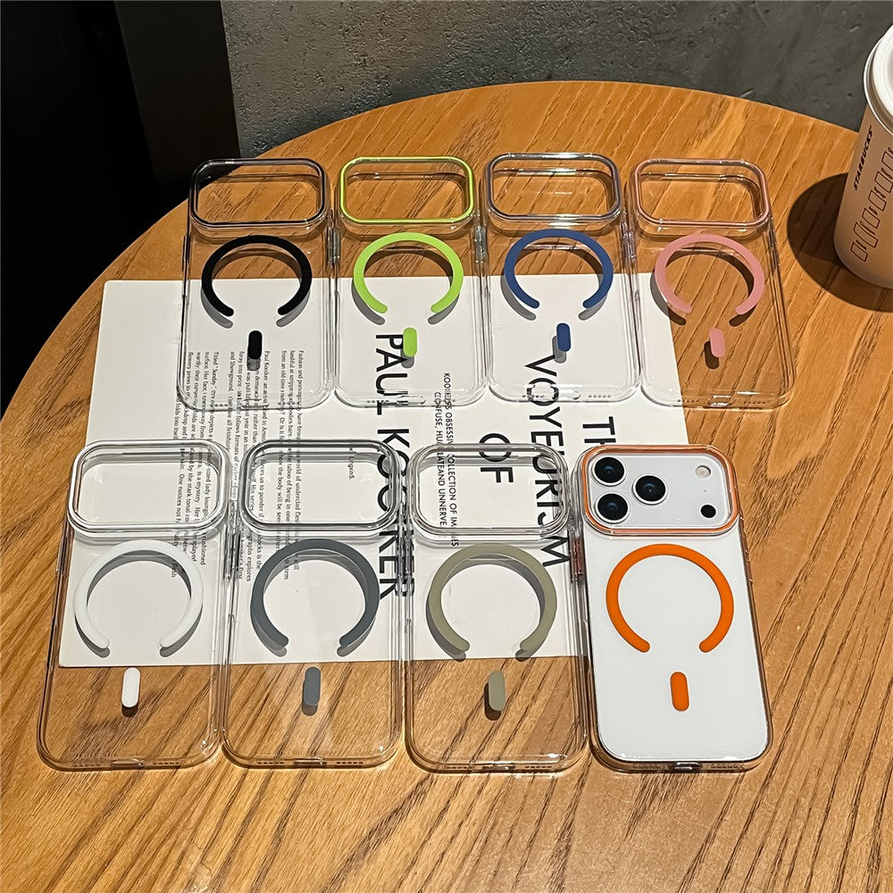 For iPhone 17 Pro Max Case Compatible with MagSafe Protective TPU + PC Phone Cover - White