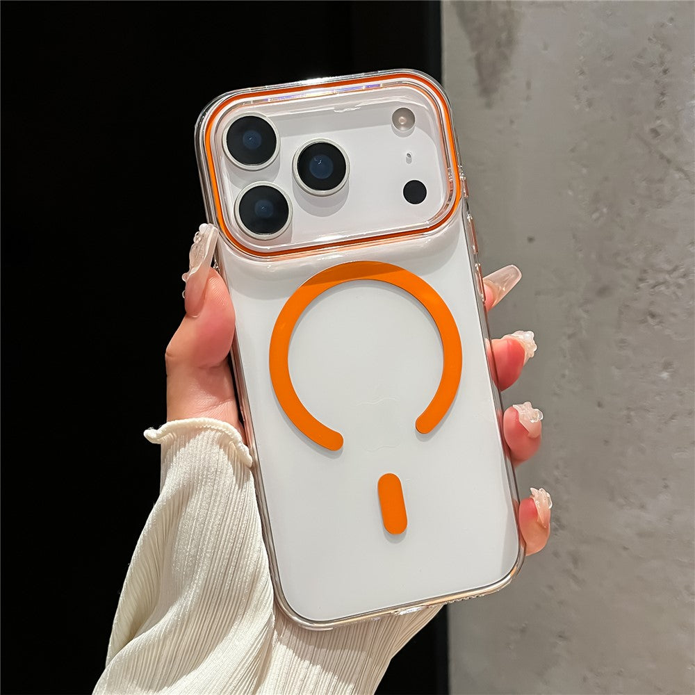 For iPhone 17 Pro Max Case Compatible with MagSafe Protective TPU + PC Phone Cover - Orange