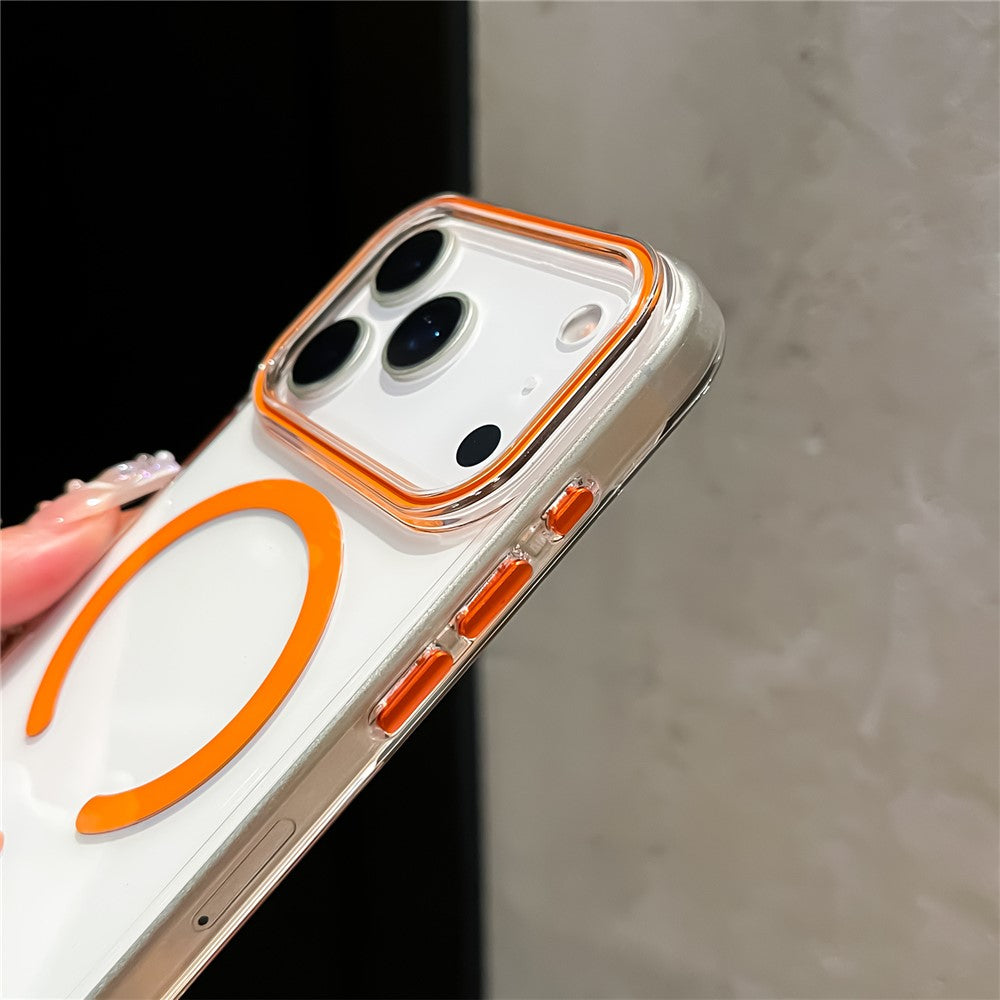 For iPhone 17 Pro Max Case Compatible with MagSafe Protective TPU + PC Phone Cover - Orange