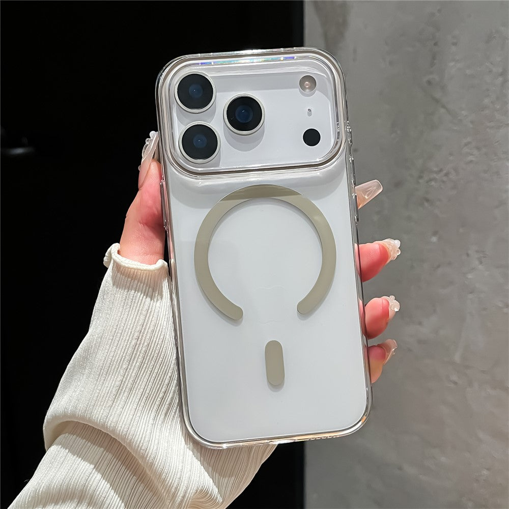 For iPhone 17 Pro Max Case Compatible with MagSafe Protective TPU + PC Phone Cover - Beige