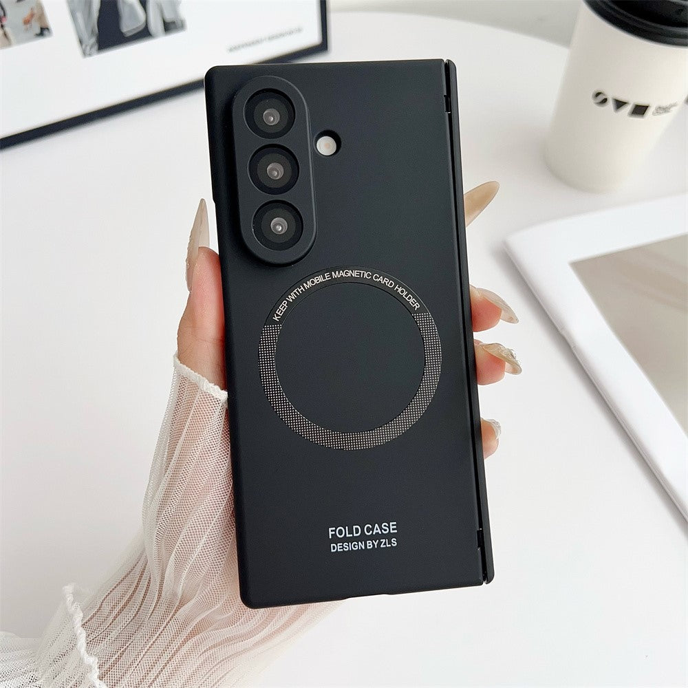 For Samsung Galaxy Z Fold7 5G Case Hard PC Phone Cover Compatible with MagSafe - Black