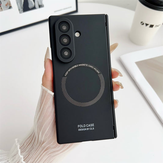 For Samsung Galaxy Z Fold7 5G Case Hard PC Phone Cover Compatible with MagSafe - Black