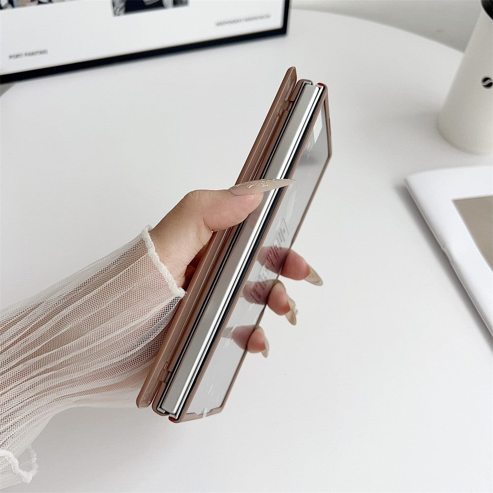 For Samsung Galaxy Z Fold7 5G Case Hard PC Phone Cover Compatible with MagSafe - Coffee