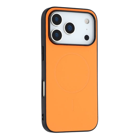 X-LEVEL For iPhone 17 Pro Max Case Compatible with MagSafe PC+TPU+PU Phone Back Cover - Orange