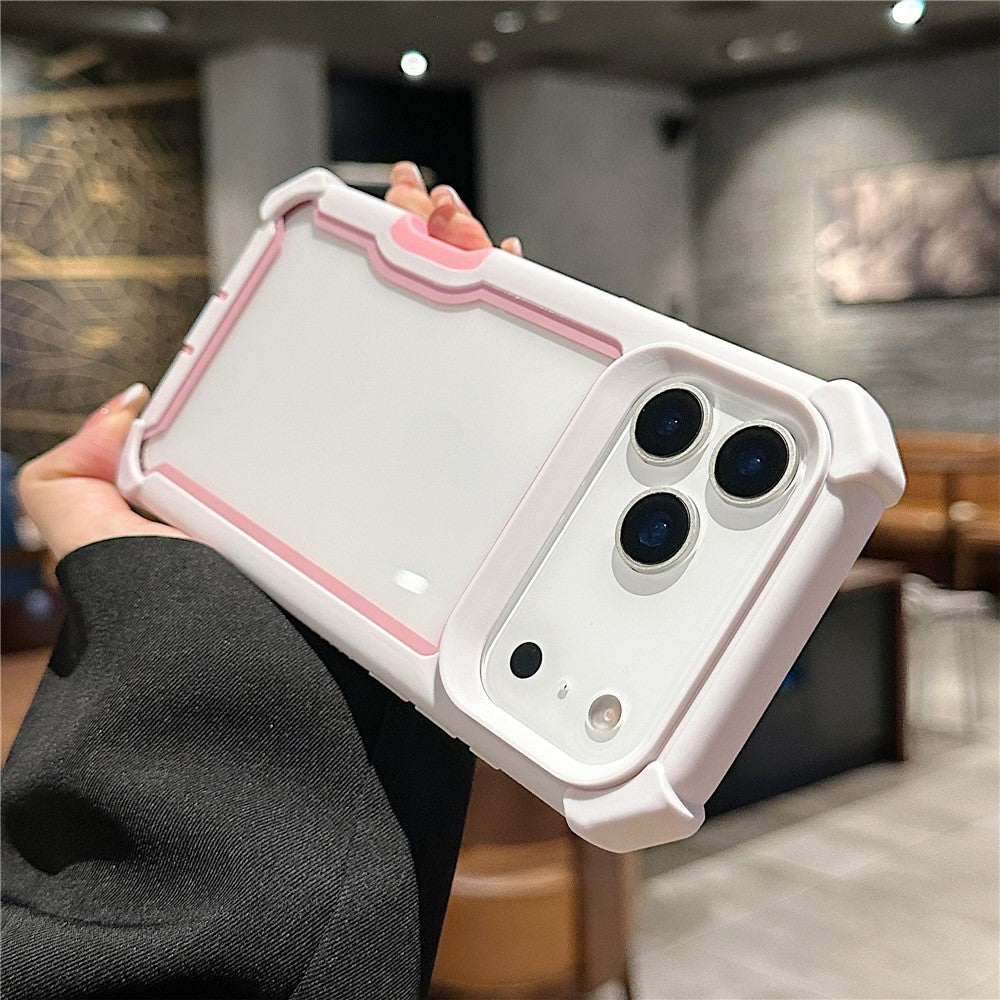 For iPhone 17 Pro Max Case Clear Detachable 2 in 1 Shockproof TPU + PC Phone Back Cover - Pink