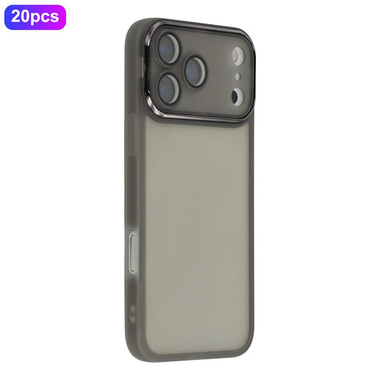 Bulk Buy 20 PCS For iPhone 17 Pro Max Case Electroplated Camera Frame Eagle Eye TPU Precise Cutouts Shockproof - Transparent Black