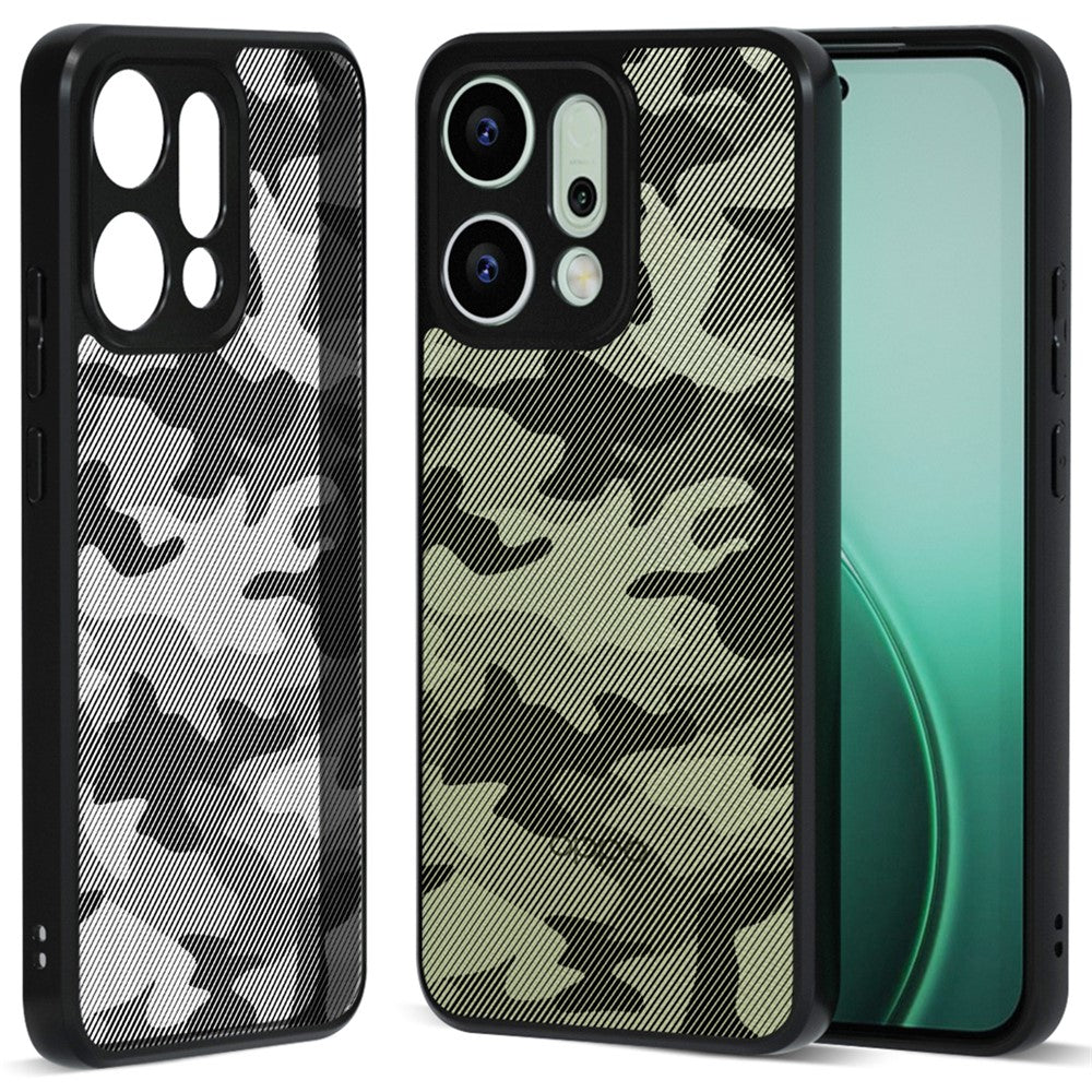IBMRS For Oppo Reno14 Pro 5G (Global) Case Soft TPU Frame Hard PC Back Anti-Fall Phone Cover - Artistic Camouflage