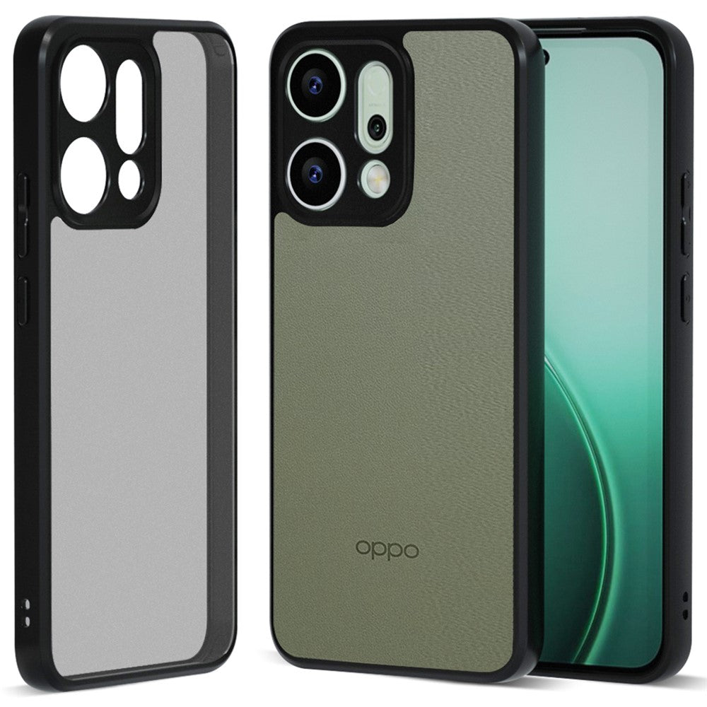 IBMRS For Oppo Reno14 Pro 5G (Global) Case Soft TPU Frame Hard PC Back Anti-Fall Phone Cover - Matte Black