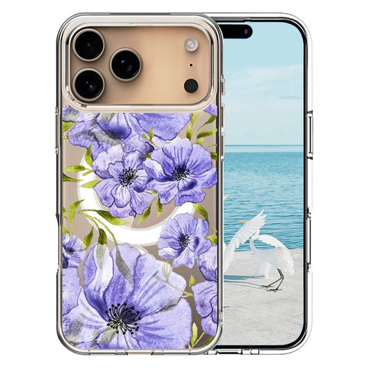 For iPhone 17 Pro Max Case Compatible with MagSafe Pattern Printing TPU PC Phone Back Cover - QHCX 001