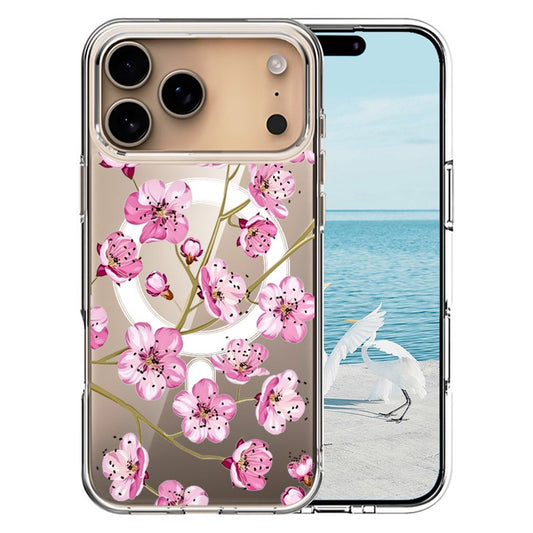 For iPhone 17 Pro Max Case Compatible with MagSafe Pattern Printing TPU PC Phone Back Cover - QHCX 006