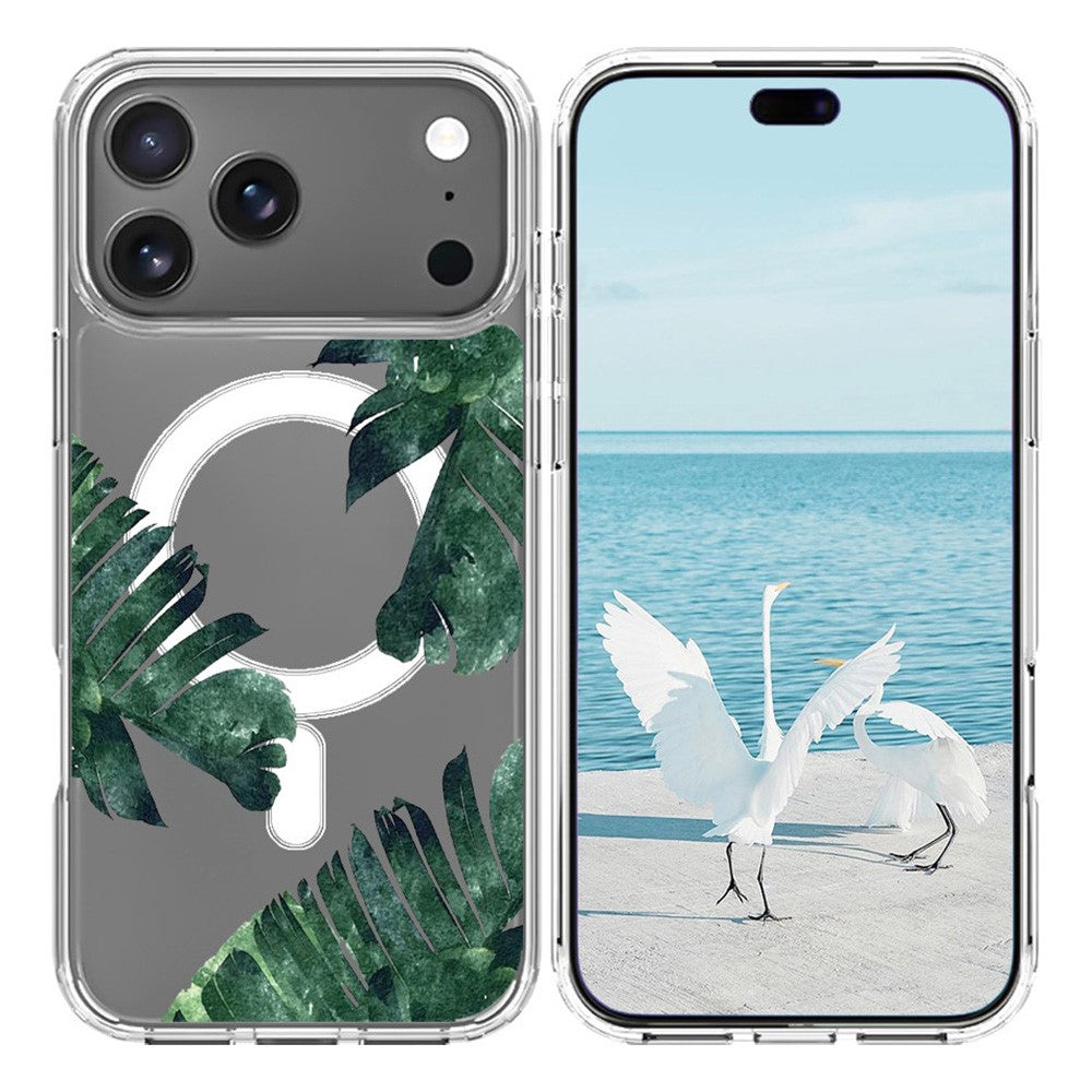 For iPhone 17 Pro Max Case Compatible with MagSafe Pattern Printing TPU PC Phone Back Cover - QHCX 013
