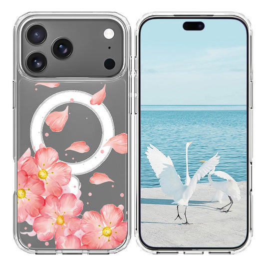 For iPhone 17 Pro Max Case Compatible with MagSafe Pattern Printing TPU PC Phone Back Cover - QHCX 015