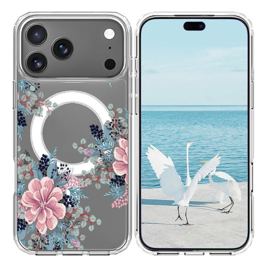 For iPhone 17 Pro Max Case Compatible with MagSafe Pattern Printing TPU PC Phone Back Cover - QHCX 016