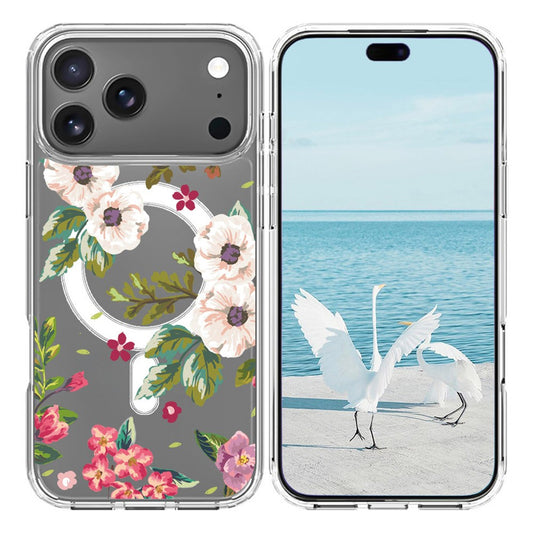 For iPhone 17 Pro Max Case Compatible with MagSafe Pattern Printing TPU PC Phone Back Cover - QHCX 017