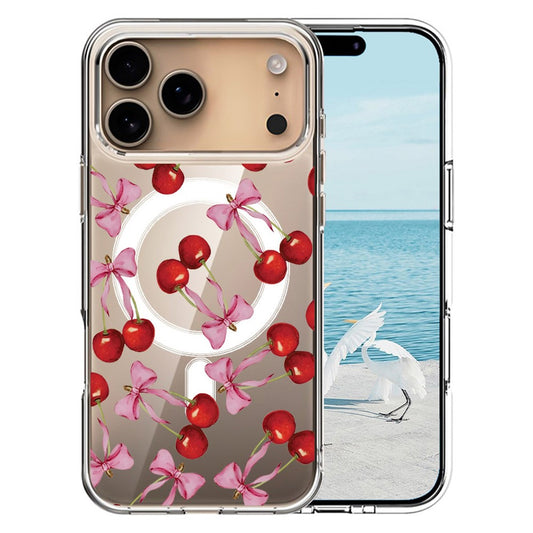 For iPhone 17 Pro Max Case Compatible with MagSafe Pattern Printing TPU PC Phone Back Cover - QHCX 021