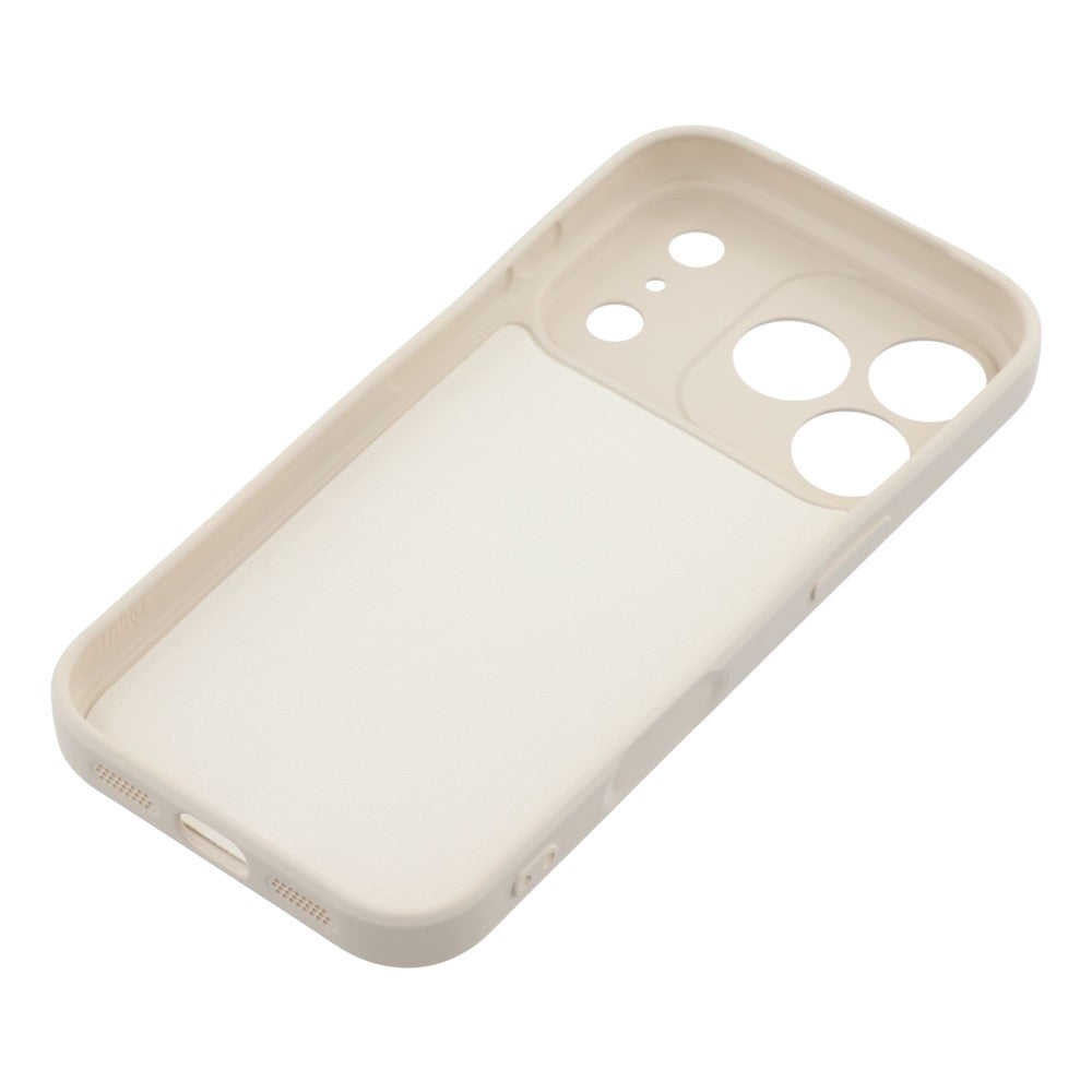For iPhone 17 Pro Max Silicone Case with Strap Ring Kickstand Phone Cover - White