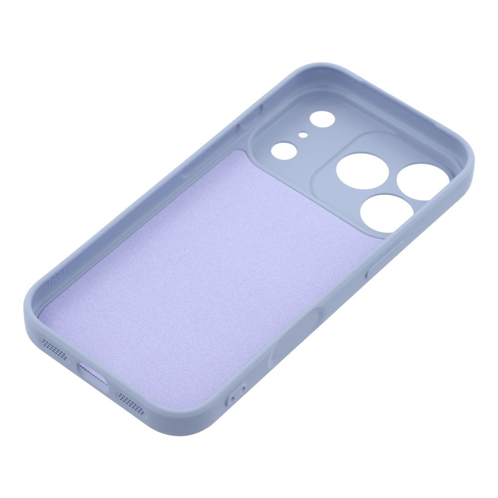 For iPhone 17 Pro Max Silicone Case with Strap Ring Kickstand Phone Cover - Purple