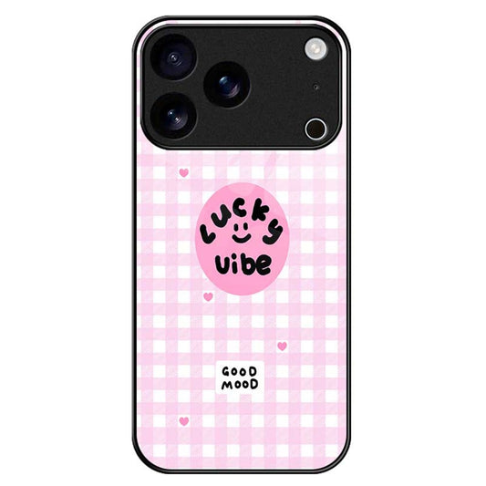 For iPhone 17 Pro Max Case PC TPU Tempered Glass Pattern Printing Phone Back Cover - B0118