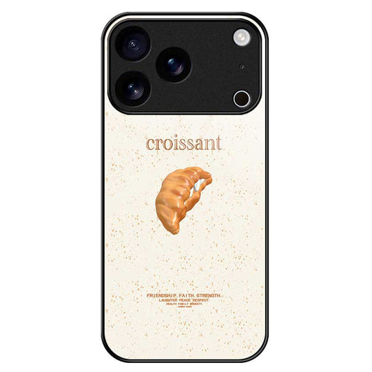 For iPhone 17 Pro Max Case TPU PC Tempered Glass Pattern Printing Phone Back Cover - B0155