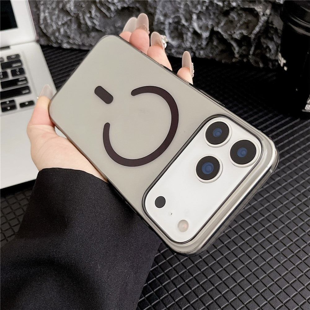 For iPhone 17 Pro Max Crystal Clear Case Compatible with MagSafe Hard PC Phone Cover - Transparent Black