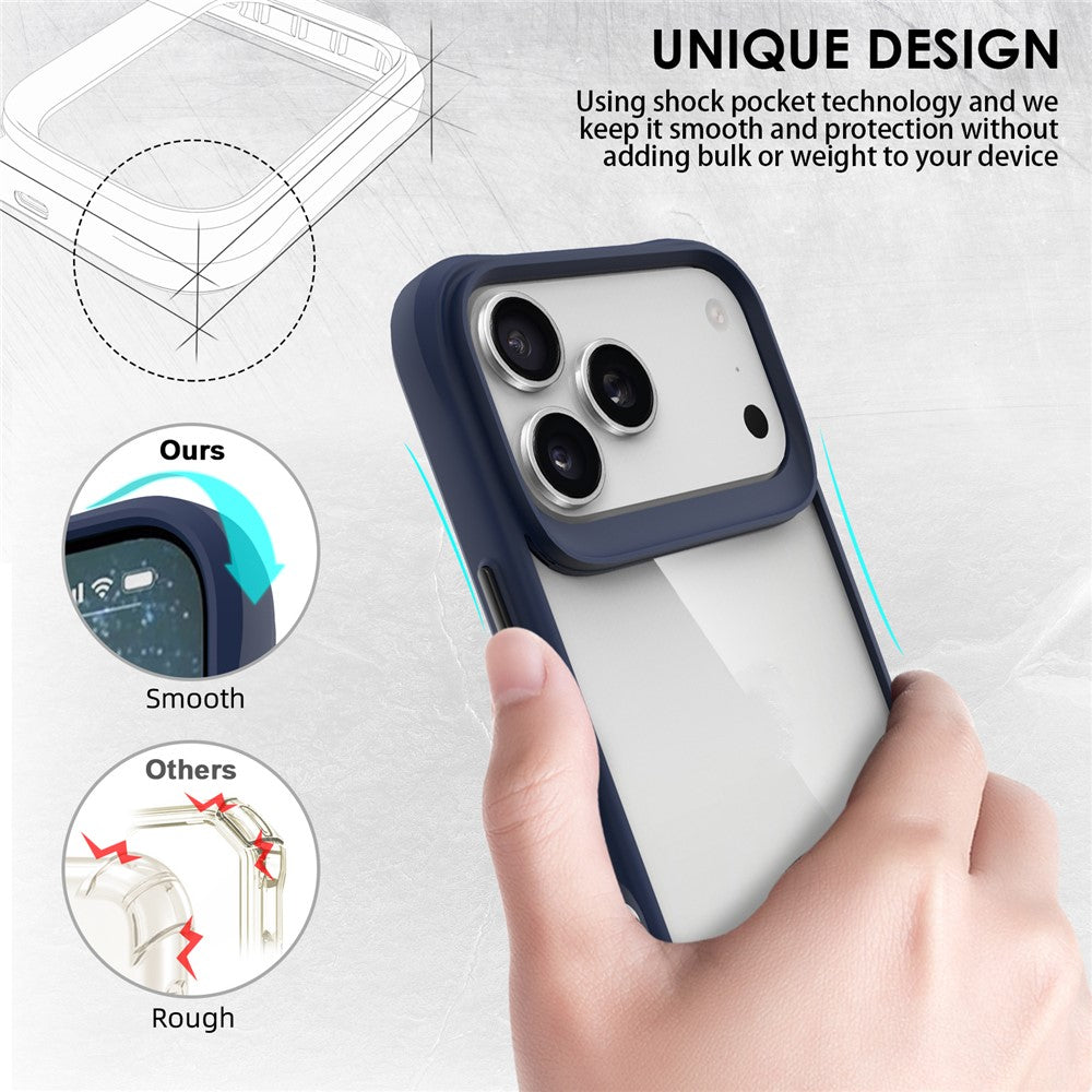 For iPhone 17 Pro Max Case Hybrid Hard PC Soft TPU Shockproof Phone Cover - Blue